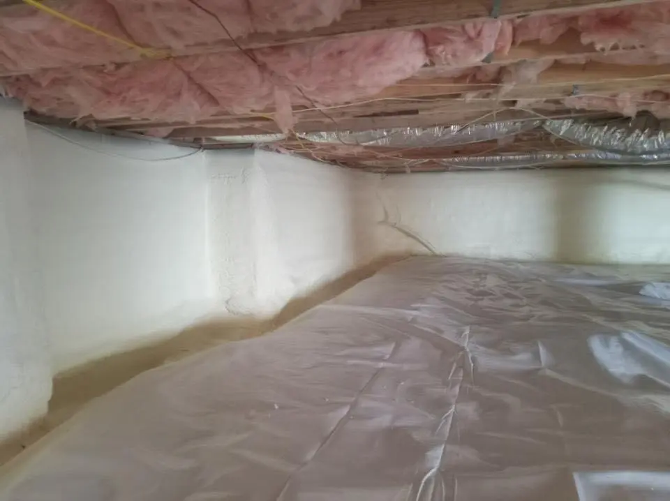 Crawl space encapsulation with closed-cell spray foam for Attic Insulation in Orangeburg