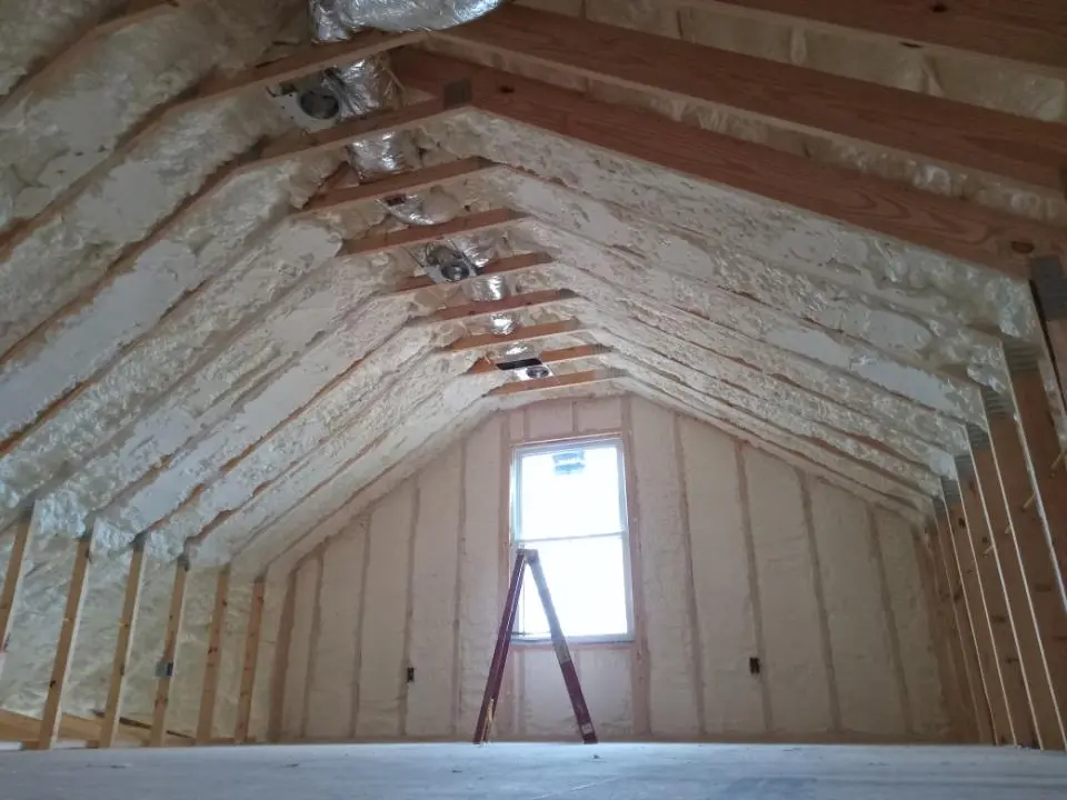 Spray foam roofing application for Crawl Space Insulation project in Orangeburg